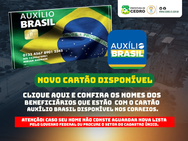 LISTA CARTÃO AUXILIO BRASIL